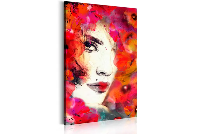 Tavla Woman In Poppies 80x120 cm