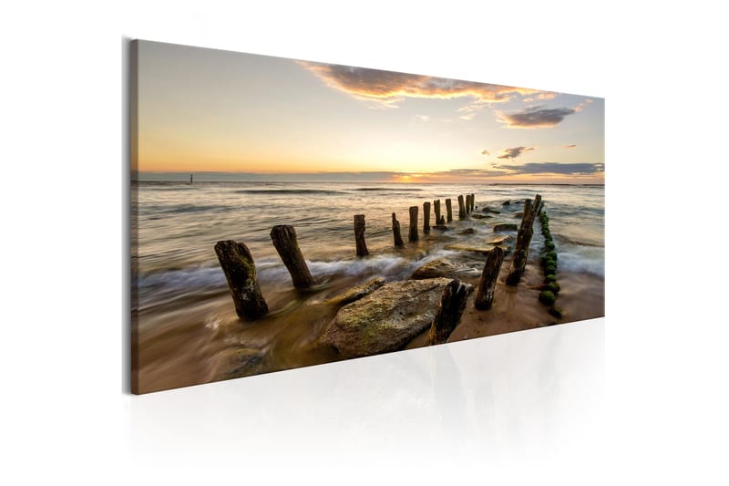 Tavla Wooden Breakwaters 135x45 - Inredning - Tavlor & posters - Canvastavla
