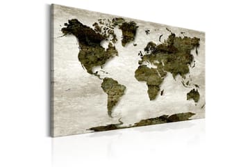 Tavla World Map: 60x40 Grön - Inredning - Tavlor & posters - Canvastavla