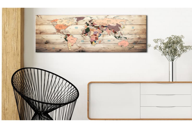 Tavla World Maps: Map of Dreams 120x40 cm - Inredning - Tavlor & posters - Canvastavla