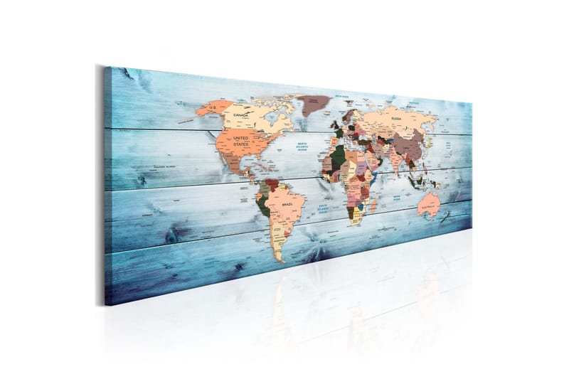Tavla World Maps Sapphire Travels VALUE_MISSING_2 135x45 - Inredning - Tavlor & posters - Canvastavla