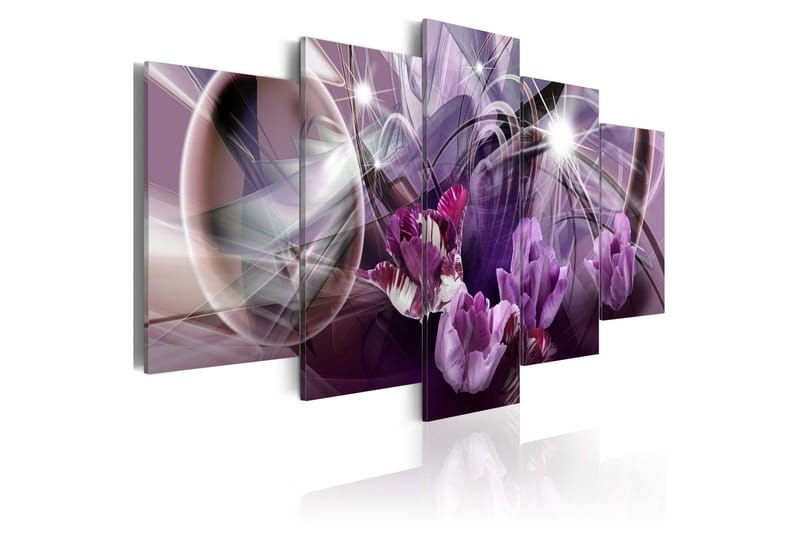 Tavla Purple Of Tulips 200x100 - Artgeist sp. z o. o. - Canvastavla