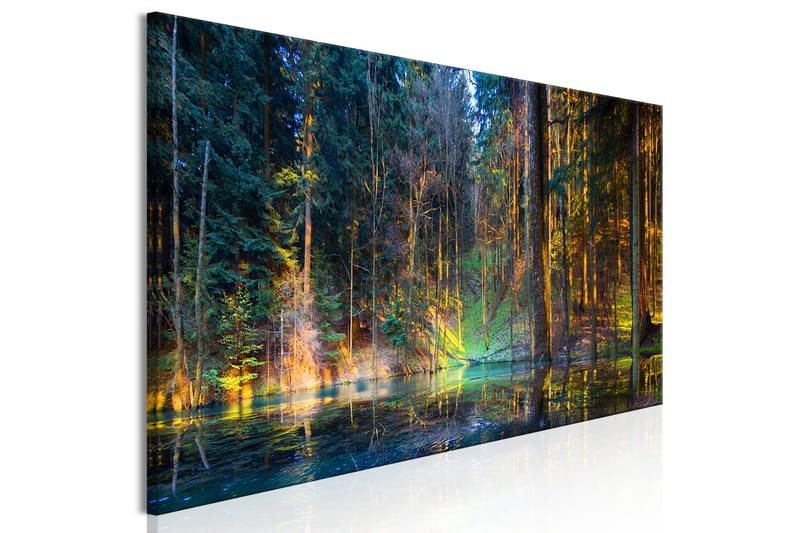 Tavla Pond in the Forest (1 Part) Narrow 135x45 - Inredning - Tavlor & posters - Canvastavla