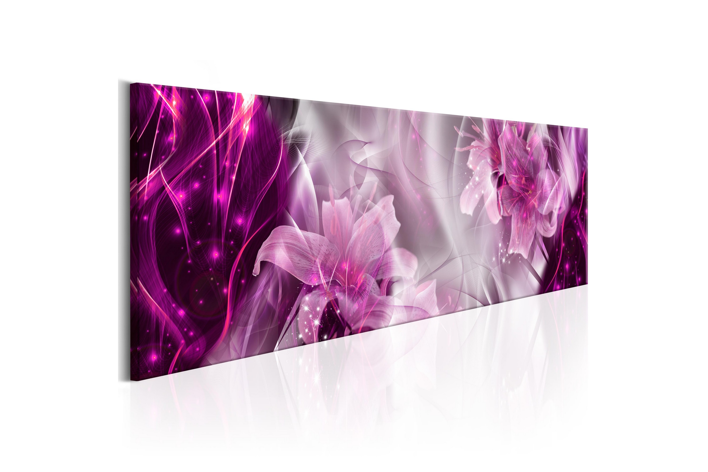 Tavla Purple Flames 150x50 - Artgeist sp. z o. o.