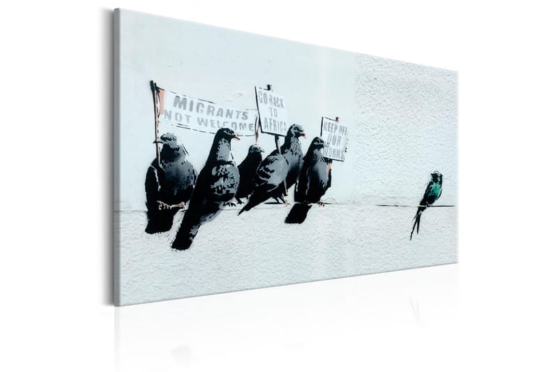 Tavla Protesting Birds by Banksy 90x60 - Inredning - Tavlor & posters - Canvastavla