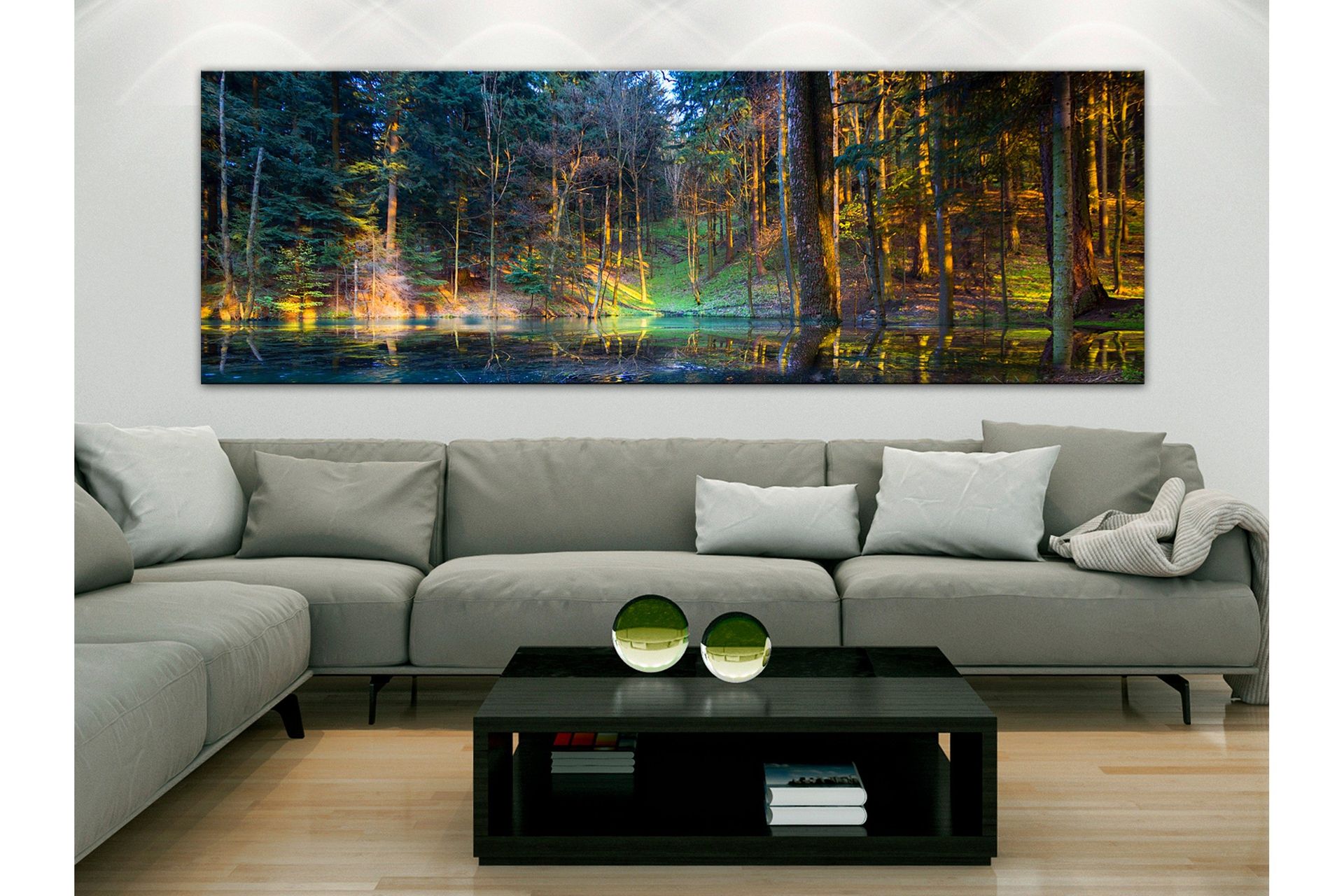 Tavla Pond in the Forest (1 Part) Narrow 135x45 -