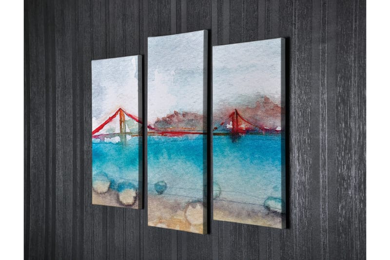 Väggdekor Canvas Målning 3 Delar - Inredning - Tavlor & posters - Canvastavla