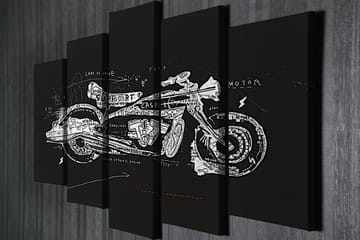 Väggdekor Canvas Målning 5 Delar - Inredning - Tavlor & posters - Canvastavla