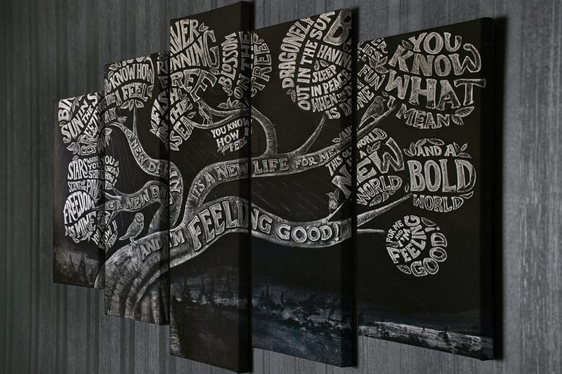 Väggdekor Canvas Målning 5 Delar - Inredning - Tavlor & posters - Canvastavla