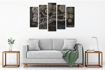 Väggdekor Canvas Målning 5 Delar - Inredning - Tavlor & posters - Canvastavla
