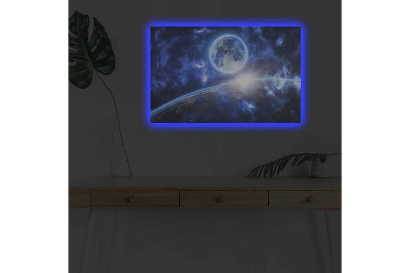 Väggdekor LED-belysning Canvas Målning - Inredning - Tavlor & posters - Canvastavla