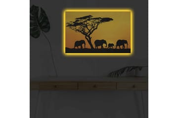 Väggdekor LED-belysning Canvas Målning - Inredning - Tavlor & posters - Canvastavla