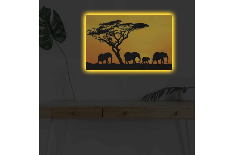 Väggdekor LED-belysning Canvas Målning - Inredning - Tavlor & posters - Canvastavla