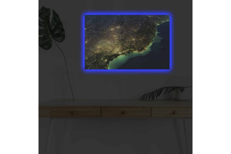 Väggdekor LED-belysning Canvas Målning - Inredning - Tavlor & posters - Canvastavla