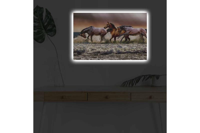 Väggdekor LED-belysning Canvas Målning - Inredning - Tavlor & posters - Canvastavla