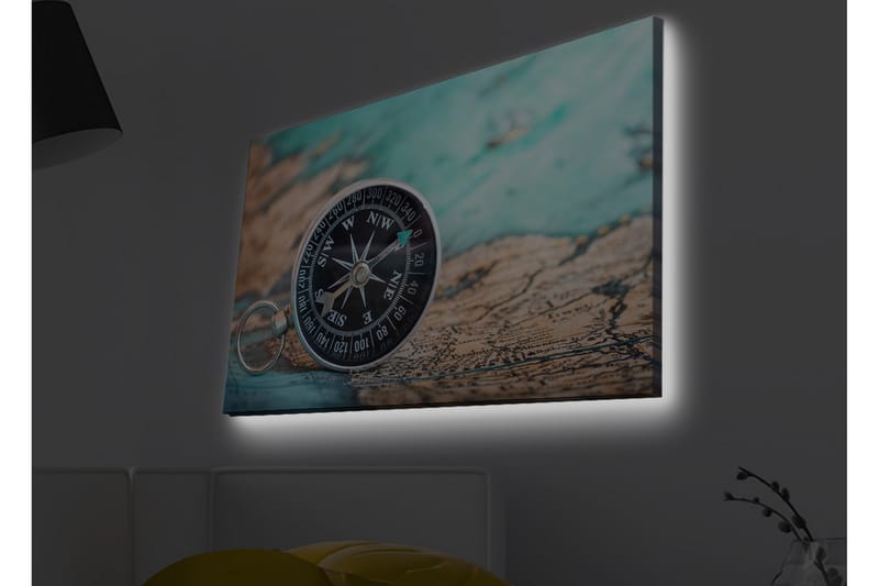 Väggdekor LED-belysning Canvas Målning - Inredning - Tavlor & posters - Canvastavla