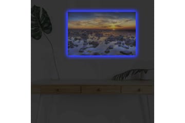 Väggdekor LED-belysning Canvas Målning - Inredning - Tavlor & posters - Canvastavla