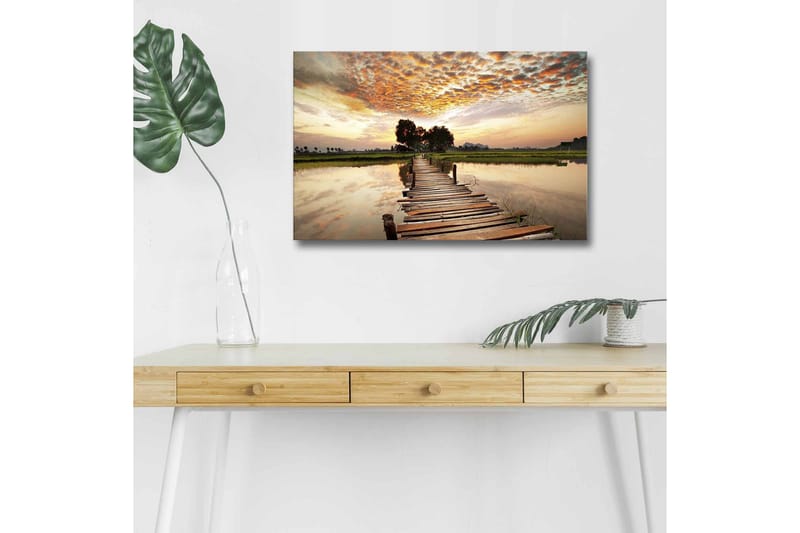 Väggdekor LED-belysning Canvas Målning - Inredning - Tavlor & posters - Canvastavla