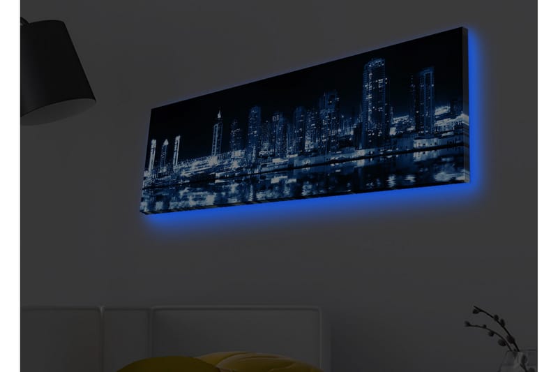 Väggdekor LED-belysning Canvas Målning - Inredning - Tavlor & posters - Canvastavla