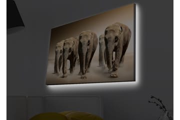 Väggdekor LED-belysning Canvas Målning - Inredning - Tavlor & posters - Canvastavla