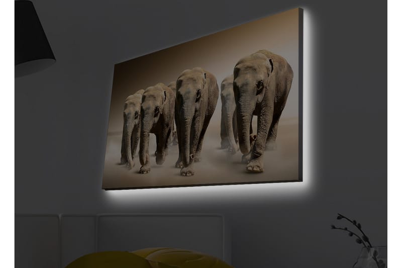 Väggdekor LED-belysning Canvas Målning - Inredning - Tavlor & posters - Canvastavla