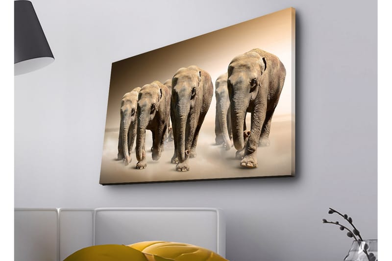 Väggdekor LED-belysning Canvas Målning - Inredning - Tavlor & posters - Canvastavla