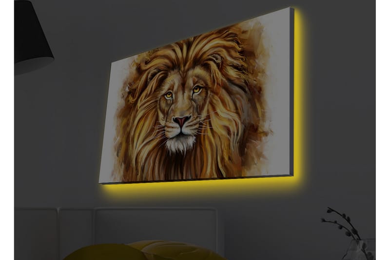 Väggdekor LED-belysning Canvas Målning - Inredning - Tavlor & posters - Canvastavla