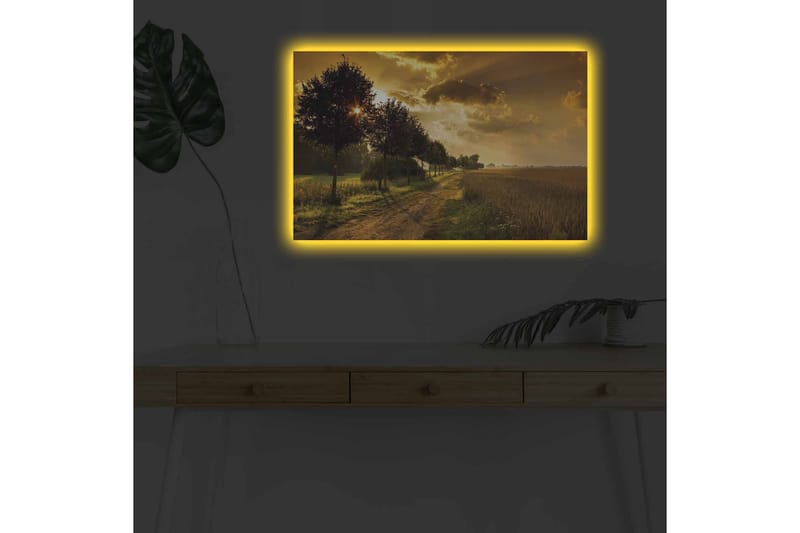 Väggdekor LED-belysning Canvas Målning - Inredning - Tavlor & posters - Canvastavla