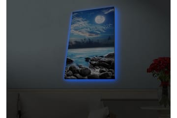 Väggdekor LED-belysning Canvas Målning - Inredning - Tavlor & posters - Canvastavla