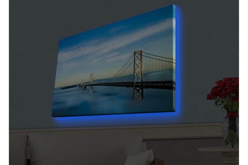 Väggdekor LED-belysning Canvas Målning - Inredning - Tavlor & posters - Canvastavla