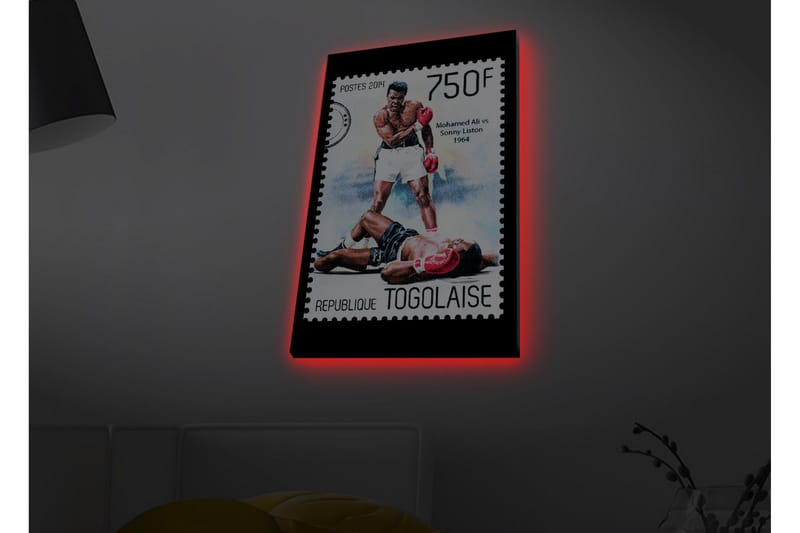 Väggdekor LED-belysning Canvas Målning - Inredning - Tavlor & posters - Canvastavla