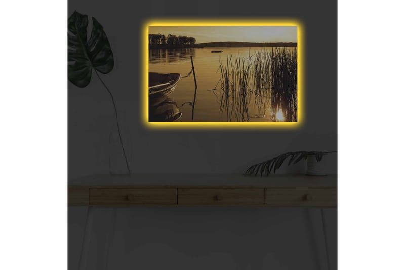 Väggdekor LED-belysning Canvas Målning - Inredning - Tavlor & posters - Canvastavla