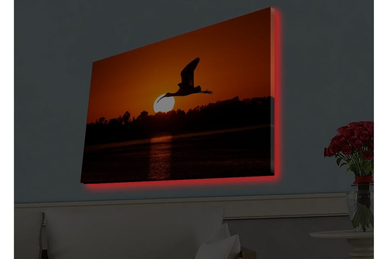 Väggdekor LED-belysning Canvas Målning - Inredning - Tavlor & posters - Canvastavla