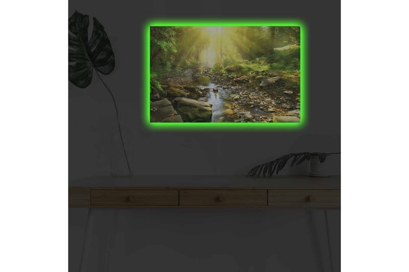 Väggdekor LED-belysning Canvas Målning - Inredning - Tavlor & posters - Canvastavla