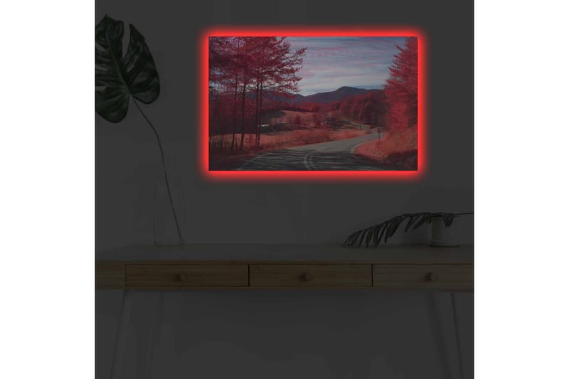 Väggdekor LED-belysning Canvas Målning - Inredning - Tavlor & posters - Canvastavla