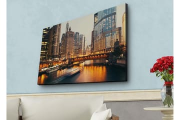 Väggdekor LED-belysning Canvas Målning - Inredning - Tavlor & posters - Canvastavla