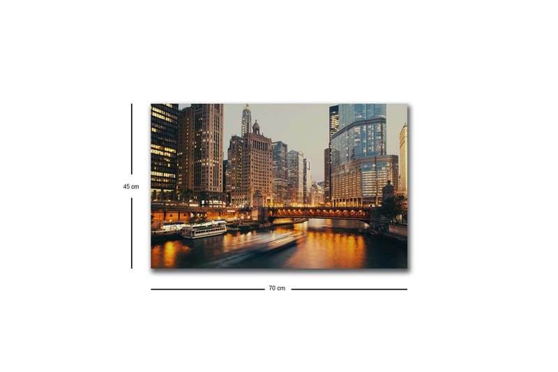 Väggdekor LED-belysning Canvas Målning - Inredning - Tavlor & posters - Canvastavla