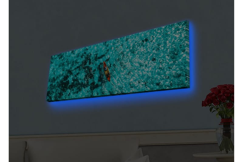 Väggdekor LED-belysning Canvas Målning - Inredning - Tavlor & posters - Canvastavla