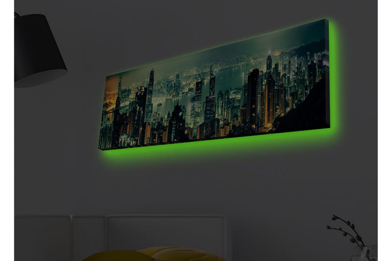 Väggdekor LED-belysning Canvas Målning - Inredning - Tavlor & posters - Canvastavla