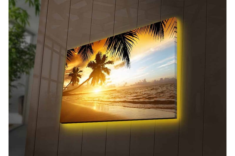Väggdekor LED-belysning Canvas Målning - Inredning - Tavlor & posters - Canvastavla