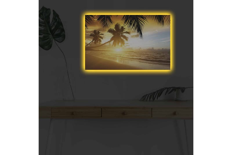 Väggdekor LED-belysning Canvas Målning - Inredning - Tavlor & posters - Canvastavla