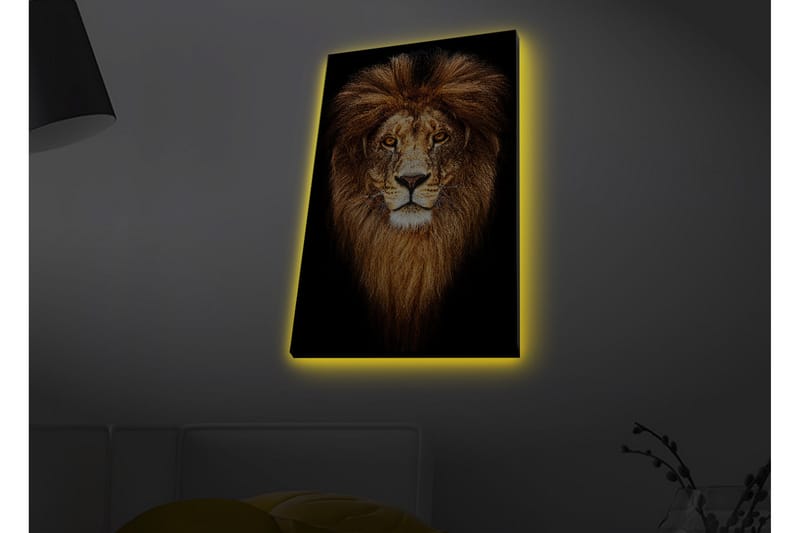 Väggdekor LED-belysning Canvas Målning - Inredning - Tavlor & posters - Canvastavla