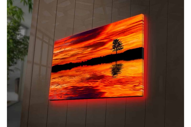 Väggdekor LED-belysning Canvas Målning - Inredning - Tavlor & posters - Canvastavla