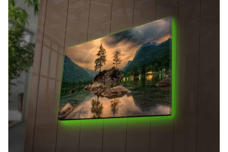 Väggdekor LED-belysning Canvas Målning - Inredning - Tavlor & posters - Canvastavla