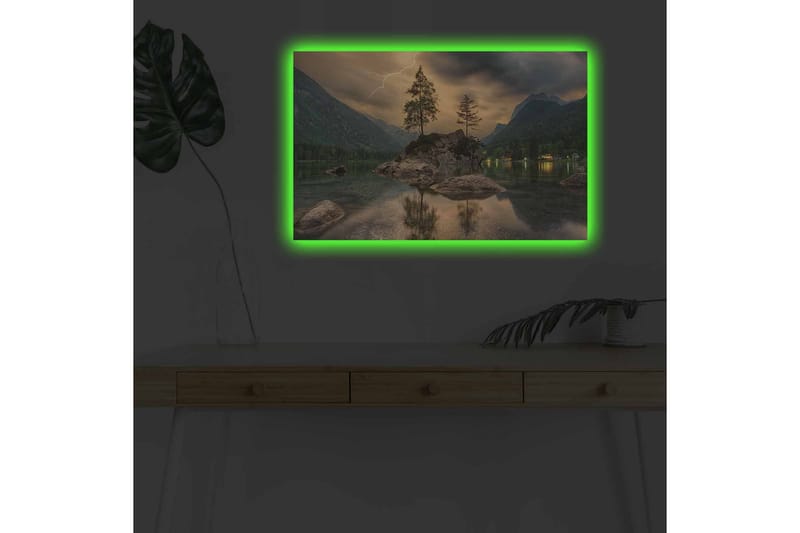 Väggdekor LED-belysning Canvas Målning - Inredning - Tavlor & posters - Canvastavla
