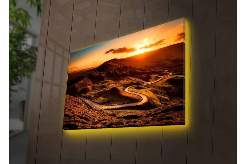 Väggdekor LED-belysning Canvas Målning - Inredning - Tavlor & posters - Canvastavla