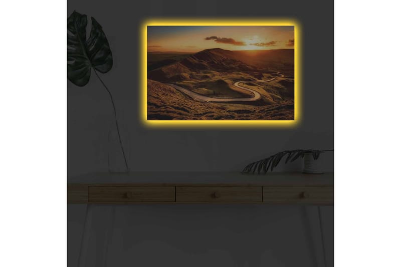 Väggdekor LED-belysning Canvas Målning - Inredning - Tavlor & posters - Canvastavla
