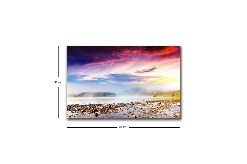 Väggdekor LED-belysning Canvas Målning - Inredning - Tavlor & posters - Canvastavla