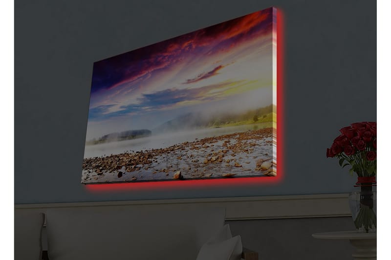 Väggdekor LED-belysning Canvas Målning - Inredning - Tavlor & posters - Canvastavla