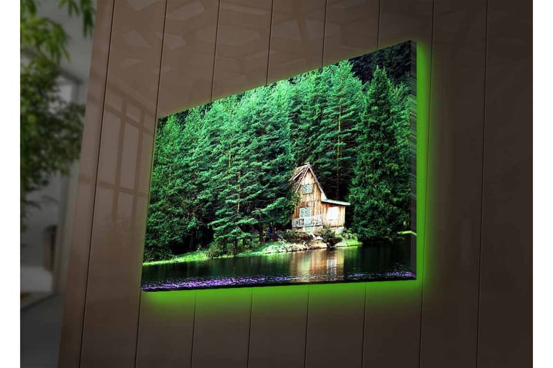 Väggdekor LED-belysning Canvas Målning - Inredning - Tavlor & posters - Canvastavla